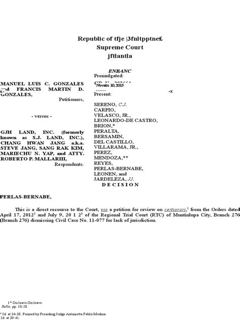 g.r. no. 247490|MANUEL LUIS C. GONZALES v. GJH LAND .